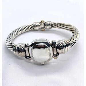 David Yurman Hinge Watch Case Bangle Bracelet 925 585 14k 6.5"